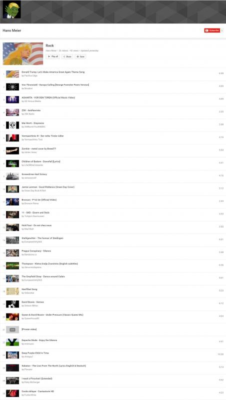 Playlist Rock YouTube