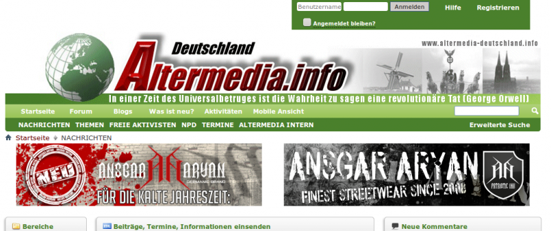 Die Firmenwerbung auf Altermedia