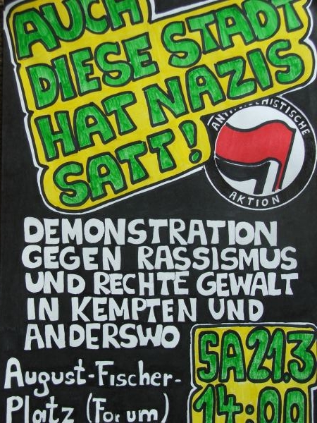 Demonstration gegen Rassismus und rechte Gewalt