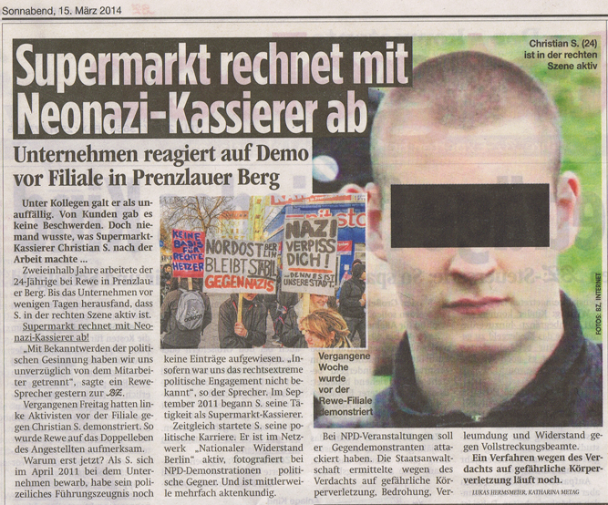 Supermarkt rechnet mit Neonazi-Kassierer ab