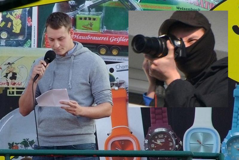 Neonazi Christian Schmidt - mal "zivil", mal vermummt als Anti-Antifa, beides in Berlin-Buch