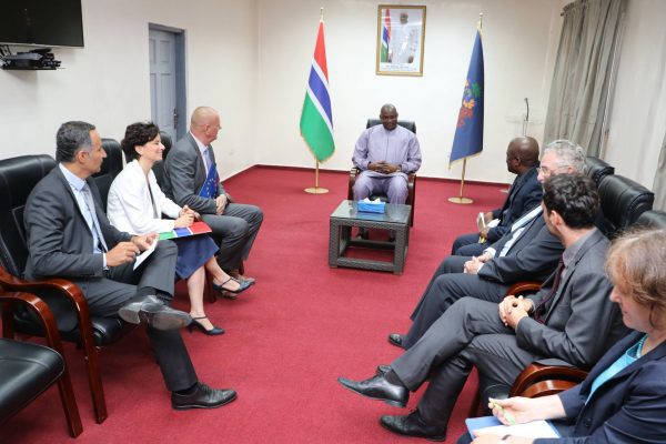 President Barrow with EU officials