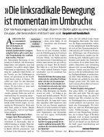 10. Januar 2015 – Junge Welt: »Die linksradikale Bewegung ist momentan im Umbruch«