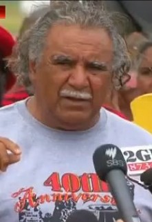 Ghillar Michael Anderson at the 40th anniversary of the Aboriginal Embassy in Canberra 