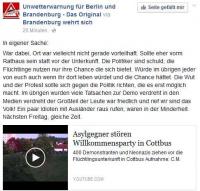 Post zum Geschehen in Cottbus