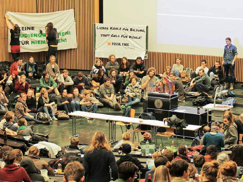 Besetzung des Audimax der Uni Freiburg