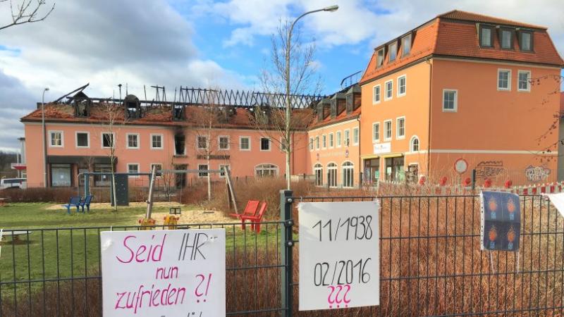 Brandanschlag in Bautzen im Februar 2016