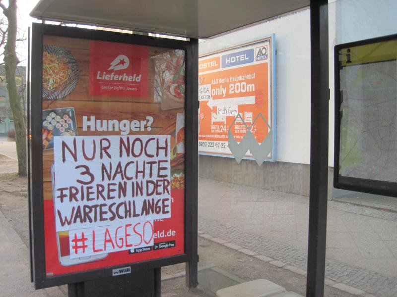 Hunger? Nur noch 3 Nächte frieren in der Warteschlange #Lageso 2