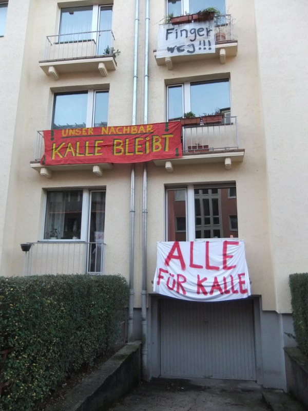 Nachbarschaft steht hinter Kalle