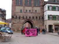 Spontandemonstration in der Innenstadt.