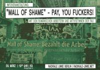 Veranstaltungsflyer zur 'Mall of Berlin' 