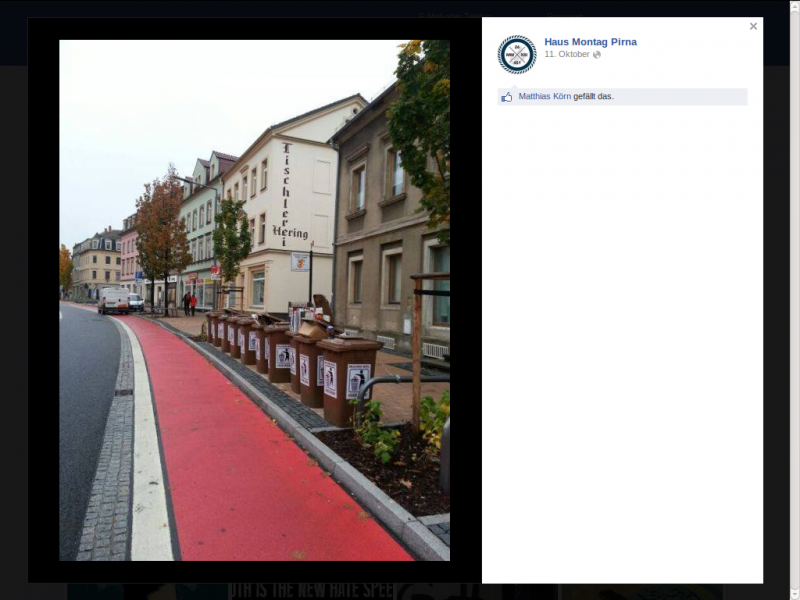 Screenshot der Facebook-Site von "Haus Montag" - I