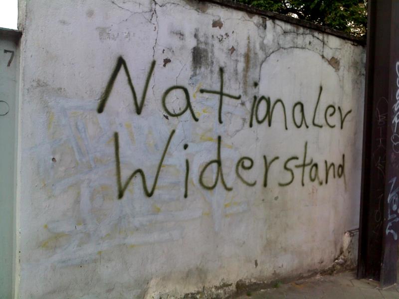 Schriftzug an der Hauptverkehrsstraße Alt Fermersleben.