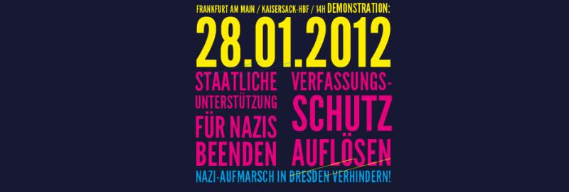 STAATLICHE UNTERSTÜTZUNG FÜR NAZIS BEENDEN – VERFASSUNGSSCHUTZ AUFLÖSEN  NAZI-AUFMARSCH IN DRESDEN VERHINDERN!