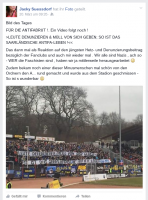 Die Mes­sage des SC 95 und der Boys kam auch bei Jacky Süß­dorf (NPD Saar) an.