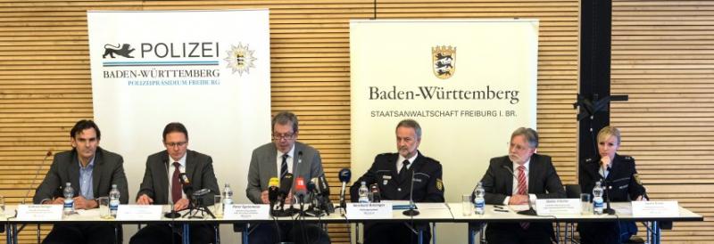 Sonderkommission "Dreisam" bei der Pressekonferenz am 3. Dezember