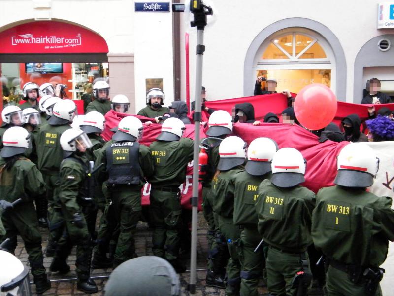 Antifaschistische Demonstration am 14. November 2009 in Freiburg