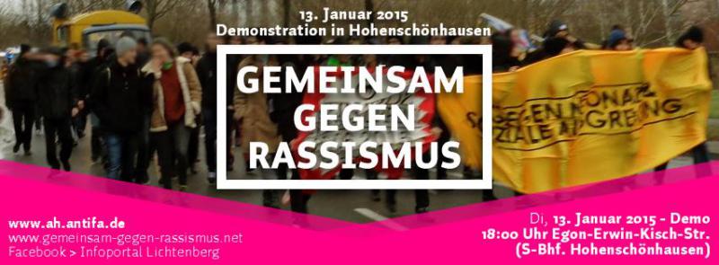 Banner: Gemeinsam gegen Rassismus