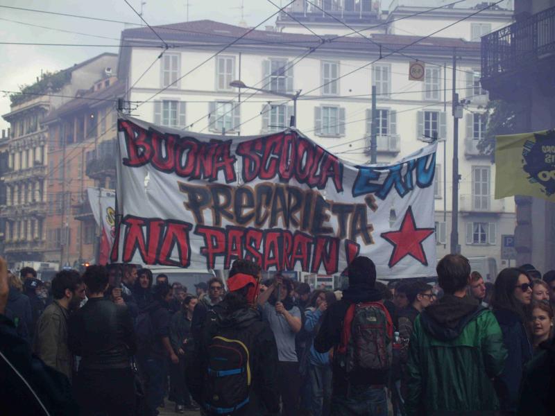 No Expo - Demo der SchülerInnen in Milano - 30.04.2015