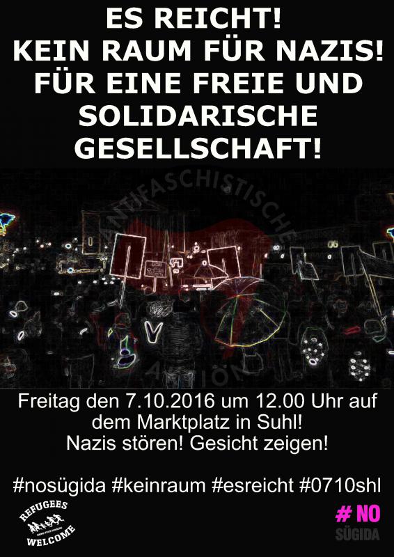 Gegenveranstaltung ab 12.00 Uhr auf dem Marktplatz.