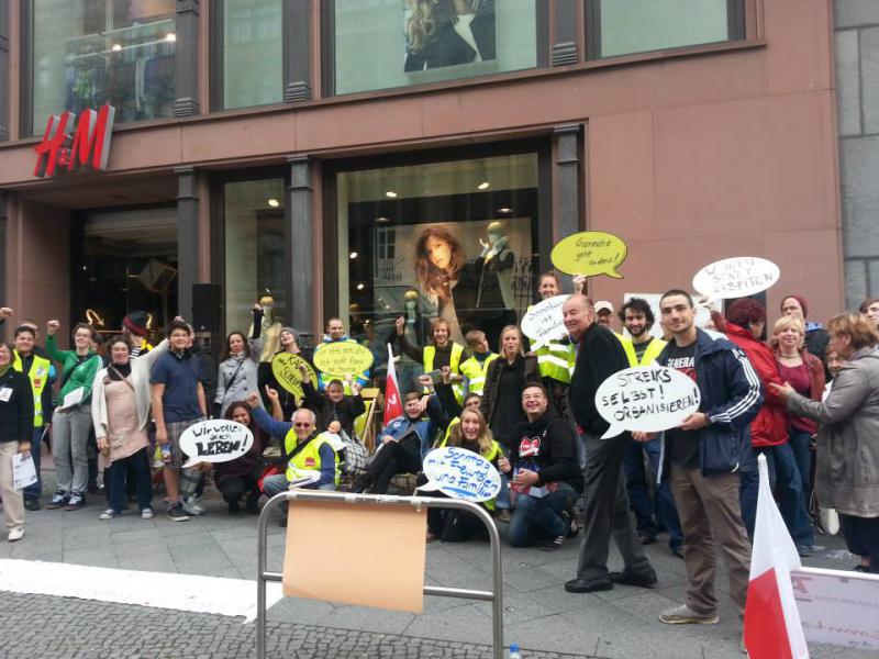 Protest vor H&M