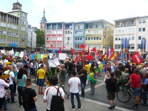 Gemeinsame Kundgebung auf dem Marktplatz