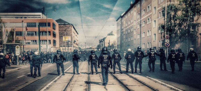 Proteste und Blockaden gegen Naziaufmarsch in Halle