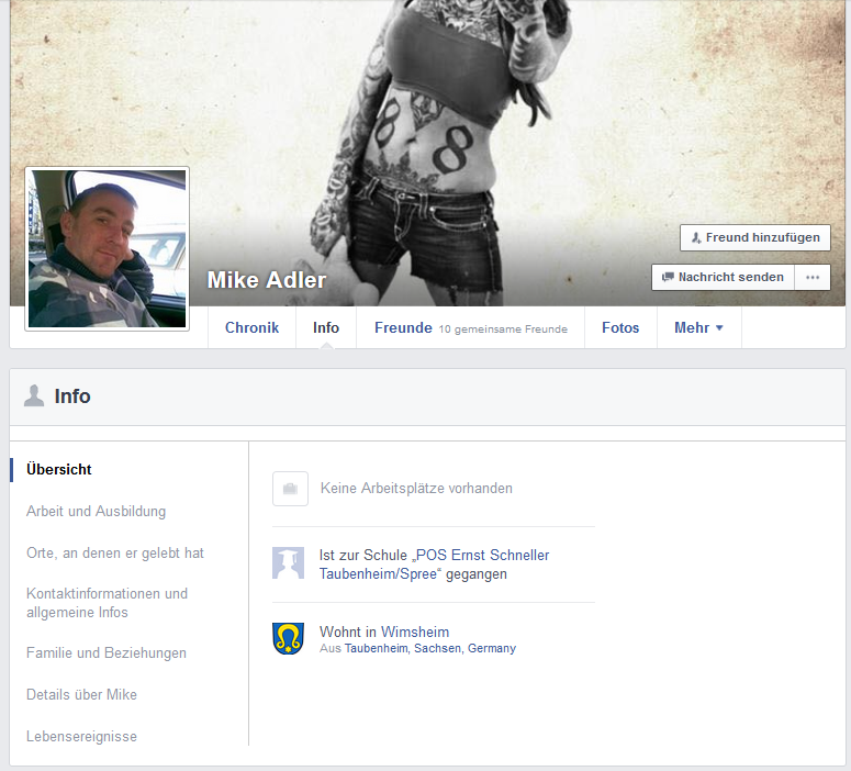 Mike Adler Infos von der Facebook-Seite