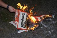 Burn baby burn - brennende antisemitische Propaganda der NPD