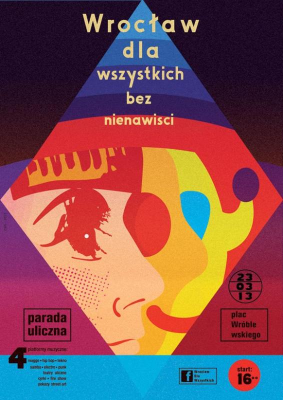 Plakat: Parade gegen Diskriminierung in Wrocław