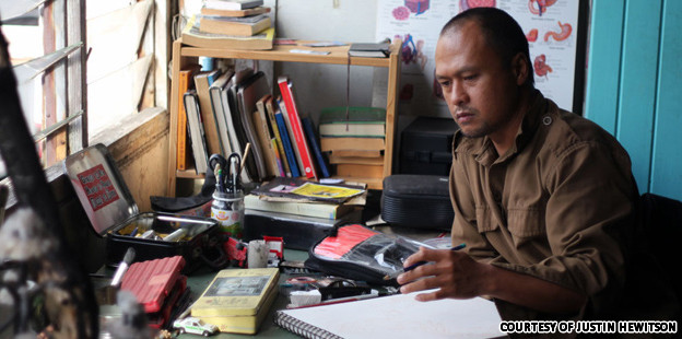 One of the original Broadway squatters of "Squat Space," Fuji, in his current rent-free home