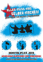 Flyer "Alles muss man selber machen! Kein Platz für rechte Propaganda!"