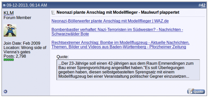 2013, stormfront.org, Kommentar zu Modellbaunazis