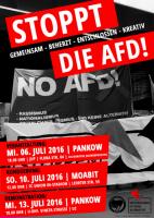 Aktionsreihe gegen die Berliner AfD in Moabit und Pankow.