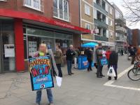 Protest gegen AfD-Stand in Hartzloh. Quelle Twitter.