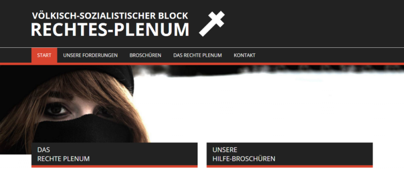 Sandra Wetzel auf der Website des "Rechten Plenums"