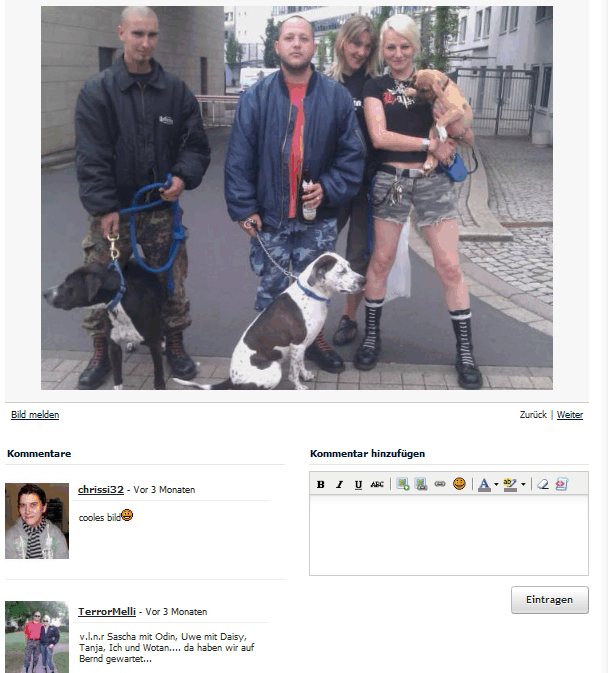 Neonazis Melanie Tödter,  Sasha, Tanja und Uwe aus Kassel