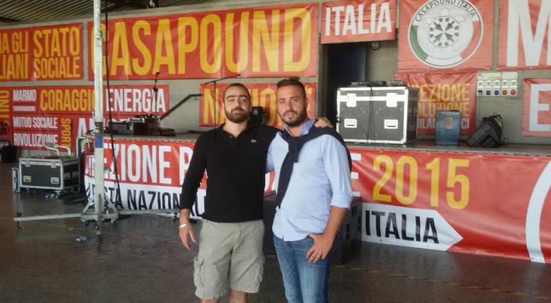 Saverio di Giulio (CasaPound Florenz und Sol.Id) und  Mimmo Gianturco (Abgeordneter aus Lamezia Terme und Verantwortlicher CasaPound Italia von Kalabrien