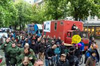 Wagendemo in der Eisenbahnstraße