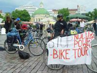 The Biketour gathering on the market square in Turku