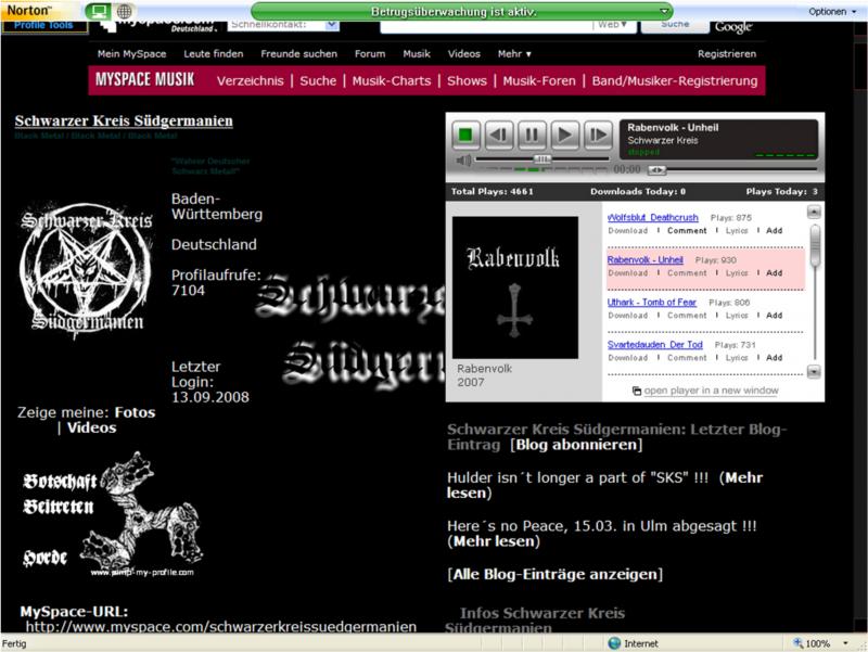 Schwarzer Kreis Südgermanien 2008 Screenshot