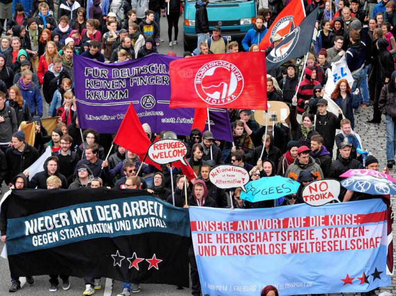 Demonstration in Freiburg am 1. Mai