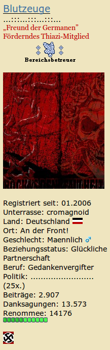 Profilbild von Tobias Storbeck alias „Blutzeuge“ auf thiazi.net