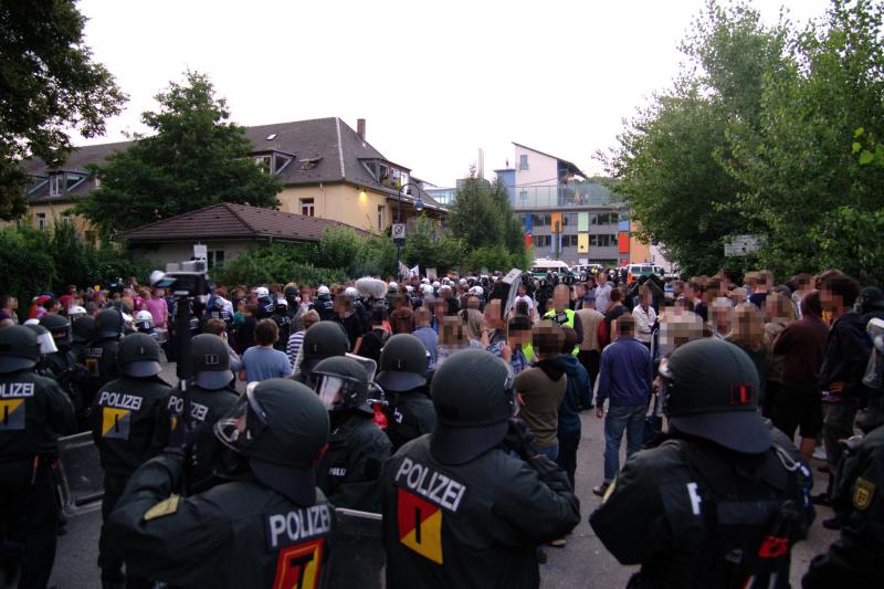 Protest gegen die Räumung von Kommando Rhino