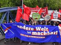 600 Menschen waren der 1.Mai-Demo unterwegs.