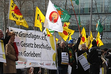 Protest bei den Bund-Länder-Gesprächen