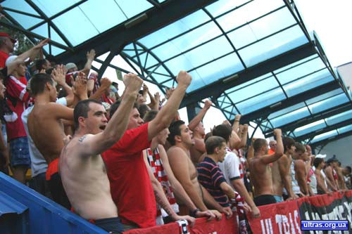 Volyn Lutsk Fans beim besagten Spiel