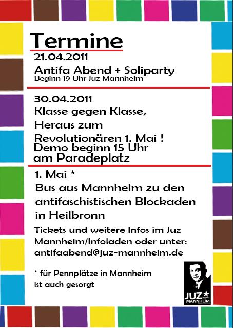 Antifa-Abend mit Soliparty - Flyer Rückseite