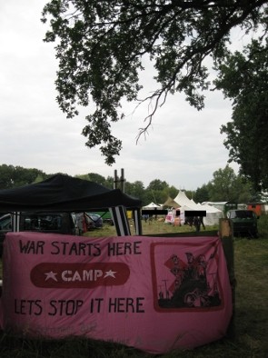 War Starts Here Camp Eingangstranspi 2012