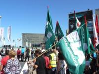 Demonstration vor dem Kursaal